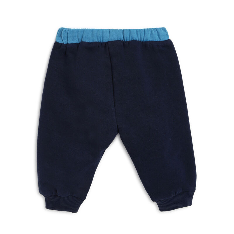 Boys Dark Blue Printed Jogger image number 1